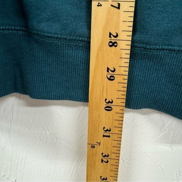 Soft Surroundings Teal Blue Snap Henley Tunic Top Long Sleeve Sweater Womens M - Picture 9 of 12